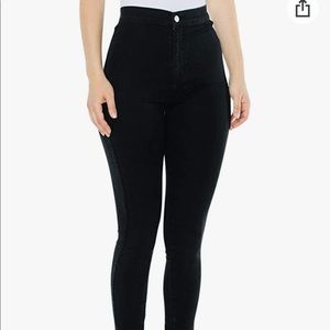 American Apparel Black High Waist Easy Jean